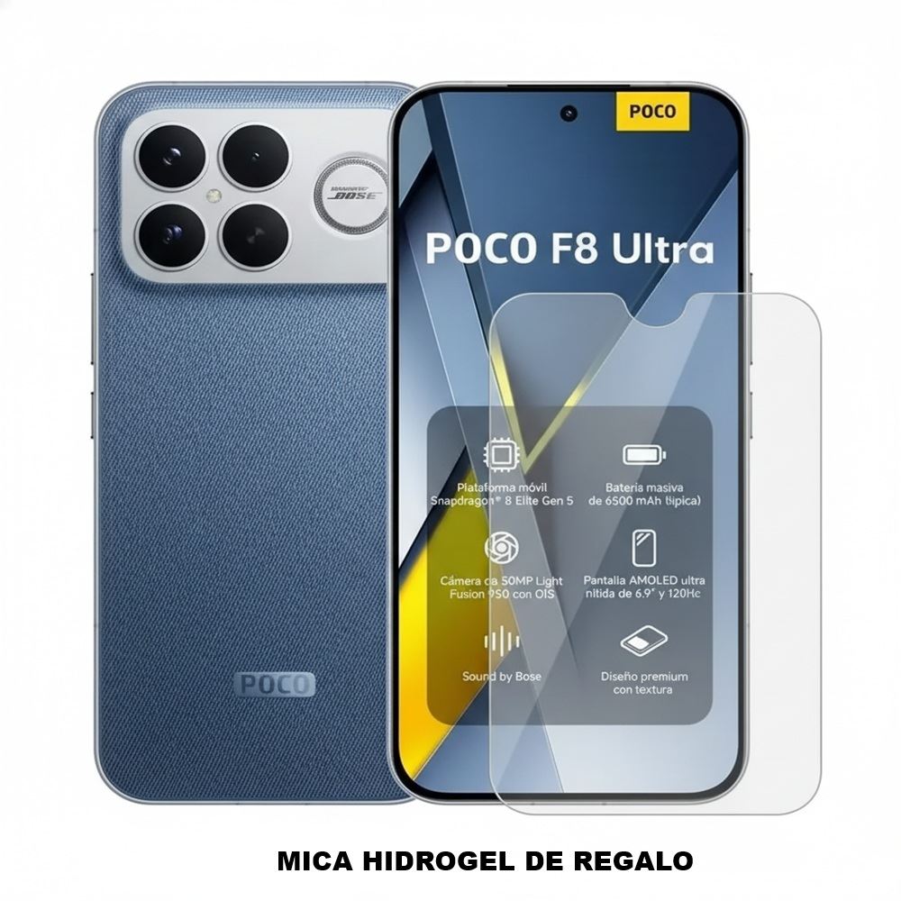 Xiaomi Poco F8 Ultra 16Gb Ram / 512Gb Rom - Azul + Mica Hidrogel - REGISTRADO